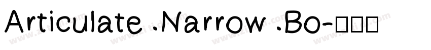 Articulate Narrow Bo字体转换